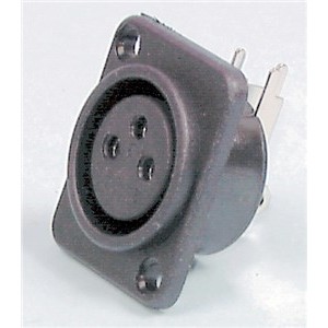 GBC 30.5600.00 - Βύσμα 3P Θηλυκό XLR μικροφώνου για πάνελ Βύσματα Onetrade